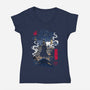 Spider PI-Womens-V-Neck-Tee-Arinesart