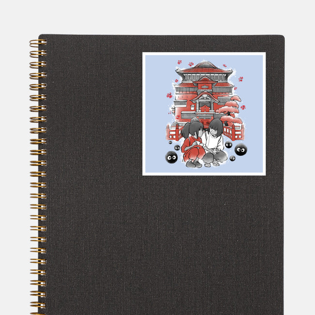 Dragon And The Dreamer Sumi-E-None-Glossy-Sticker-Astrobot Invention