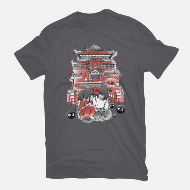 Dragon And The Dreamer Sumi-E-Womens-Fitted-Tee-Astrobot Invention