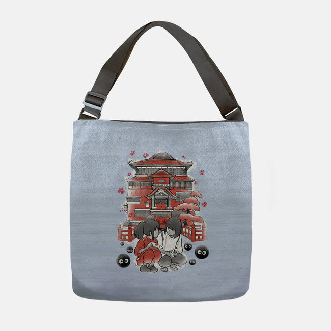 Dragon And The Dreamer Sumi-E-None-Adjustable Tote-Bag-Astrobot Invention