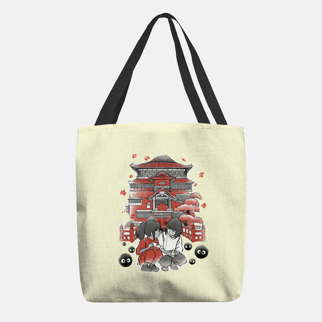 Dragon And The Dreamer Sumi-E-None-Basic Tote-Bag-Astrobot Invention