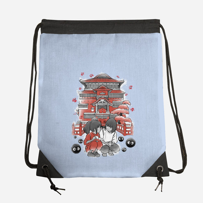 Dragon And The Dreamer Sumi-E-None-Drawstring-Bag-Astrobot Invention