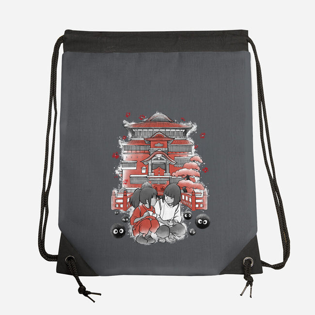 Dragon And The Dreamer Sumi-E-None-Drawstring-Bag-Astrobot Invention