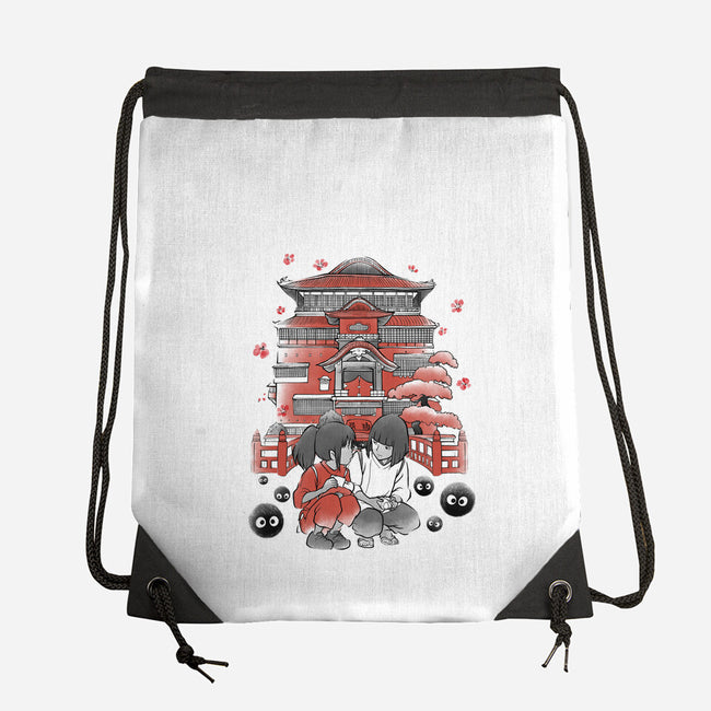 Dragon And The Dreamer Sumi-E-None-Drawstring-Bag-Astrobot Invention
