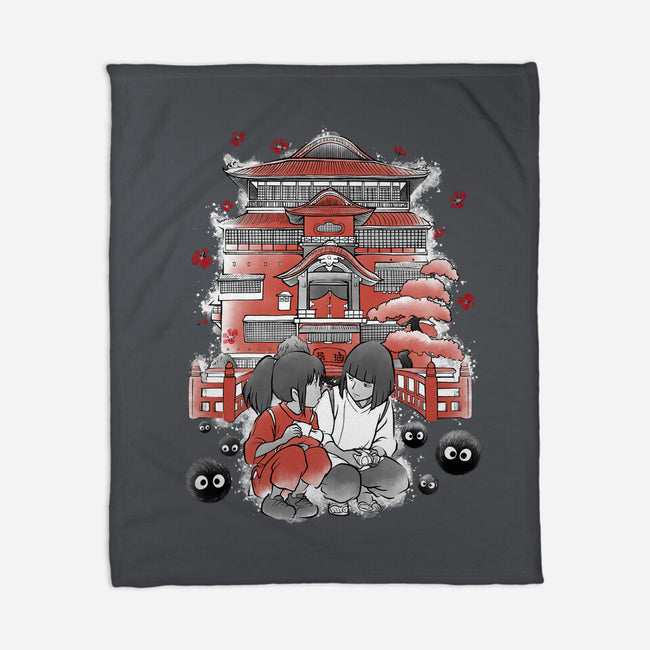 Dragon And The Dreamer Sumi-E-None-Fleece-Blanket-Astrobot Invention