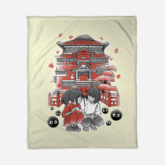 Dragon And The Dreamer Sumi-E-None-Fleece-Blanket-Astrobot Invention