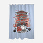Dragon And The Dreamer Sumi-E-None-Polyester-Shower Curtain-Astrobot Invention