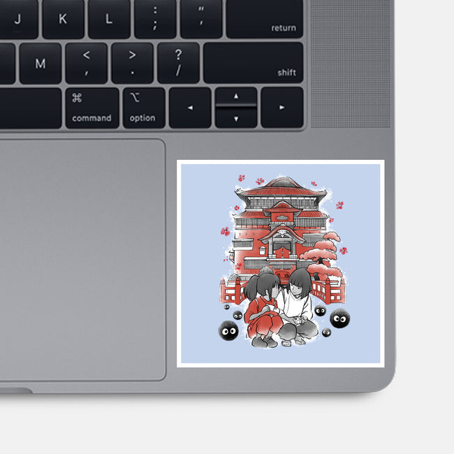 Dragon And The Dreamer Sumi-E-None-Glossy-Sticker-Astrobot Invention