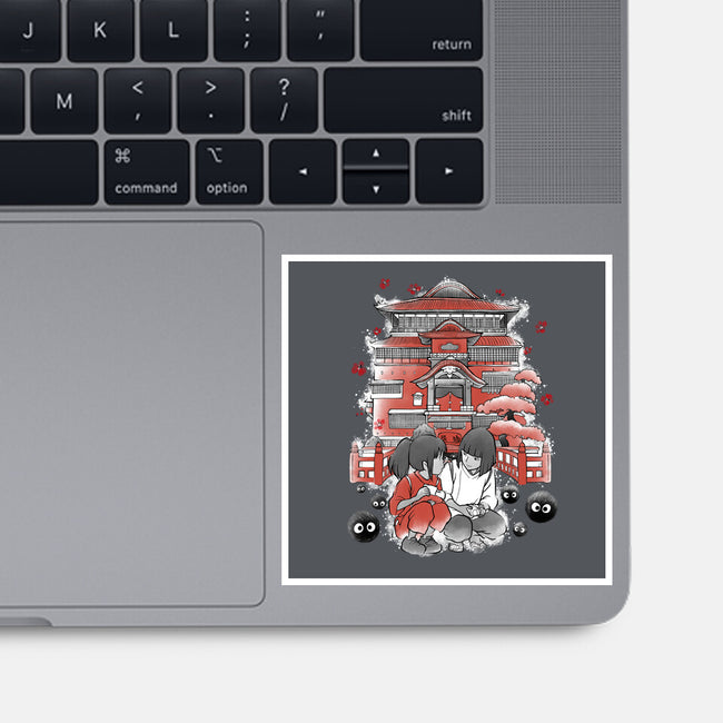 Dragon And The Dreamer Sumi-E-None-Glossy-Sticker-Astrobot Invention