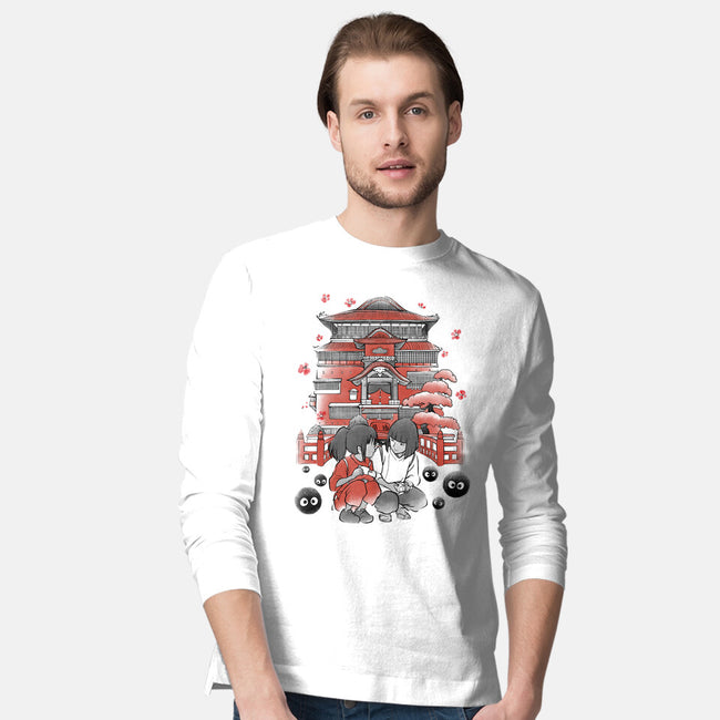 Dragon And The Dreamer Sumi-E-Mens-Long Sleeved-Tee-Astrobot Invention