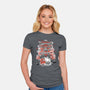 Dragon And The Dreamer Sumi-E-Womens-Fitted-Tee-Astrobot Invention