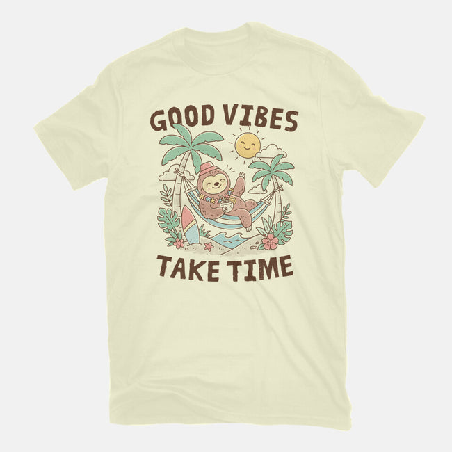 Good Vibes Take Time-Mens-Premium-Tee-GODZILLARGE