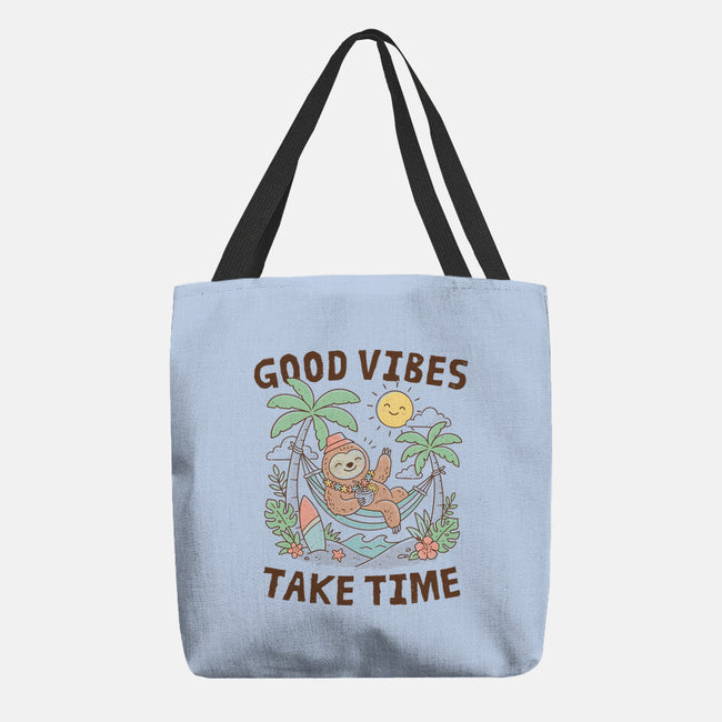 Good Vibes Take Time-None-Basic Tote-Bag-GODZILLARGE