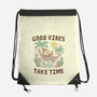 Good Vibes Take Time-None-Drawstring-Bag-GODZILLARGE
