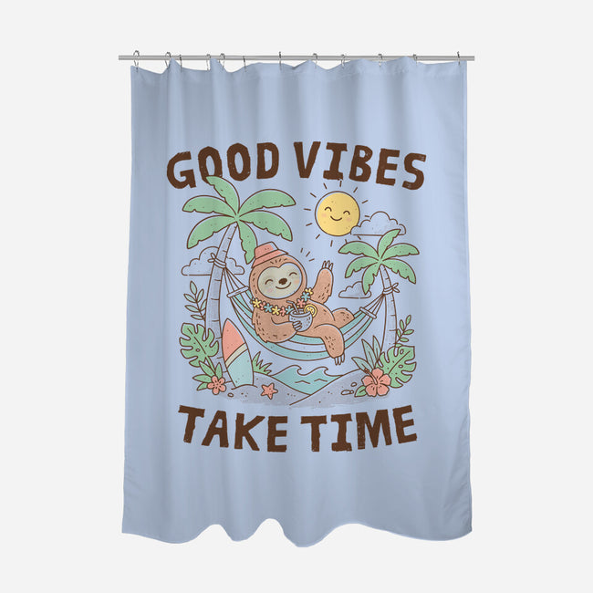 Good Vibes Take Time-None-Polyester-Shower Curtain-GODZILLARGE