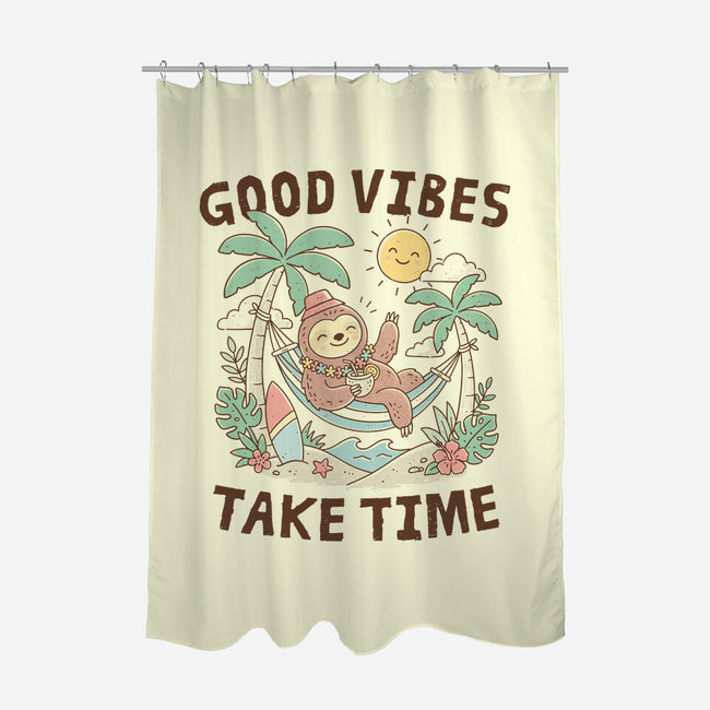 Good Vibes Take Time-None-Polyester-Shower Curtain-GODZILLARGE