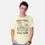 Good Vibes Take Time-Mens-Basic-Tee-GODZILLARGE