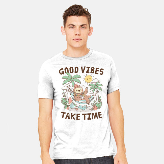 Good Vibes Take Time-Mens-Heavyweight-Tee-GODZILLARGE