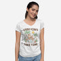 Good Vibes Take Time-Womens-V-Neck-Tee-GODZILLARGE