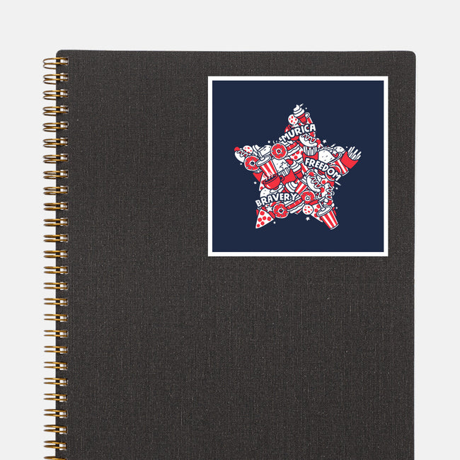 A Murican Doodle-None-Glossy-Sticker-krisren28