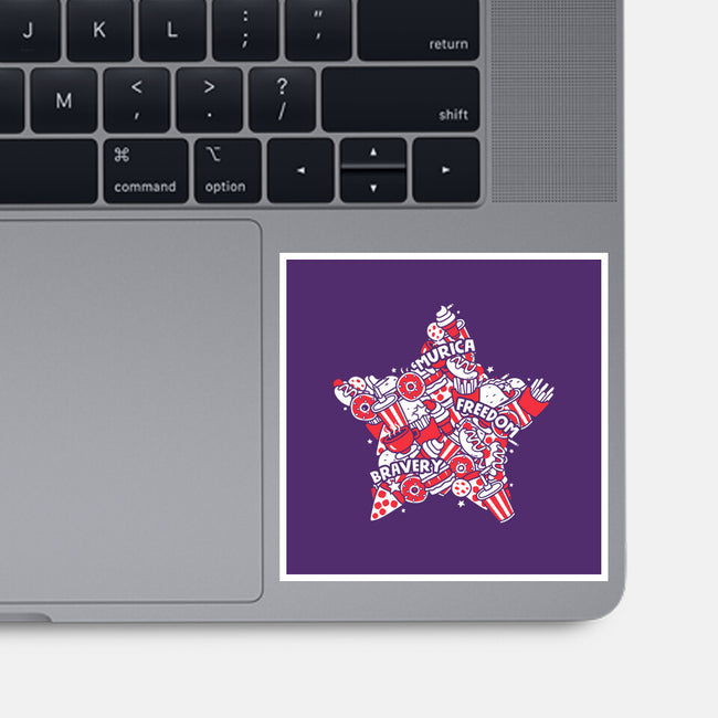 A Murican Doodle-None-Glossy-Sticker-krisren28