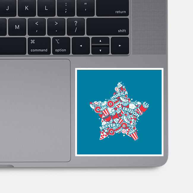 A Murican Doodle-None-Glossy-Sticker-krisren28