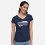 Freedom Stars And Stripes-Womens-V-Neck-Tee-krisren28