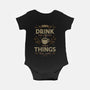 First Drink The Coffee-Baby-Basic-Onesie-Angoes25