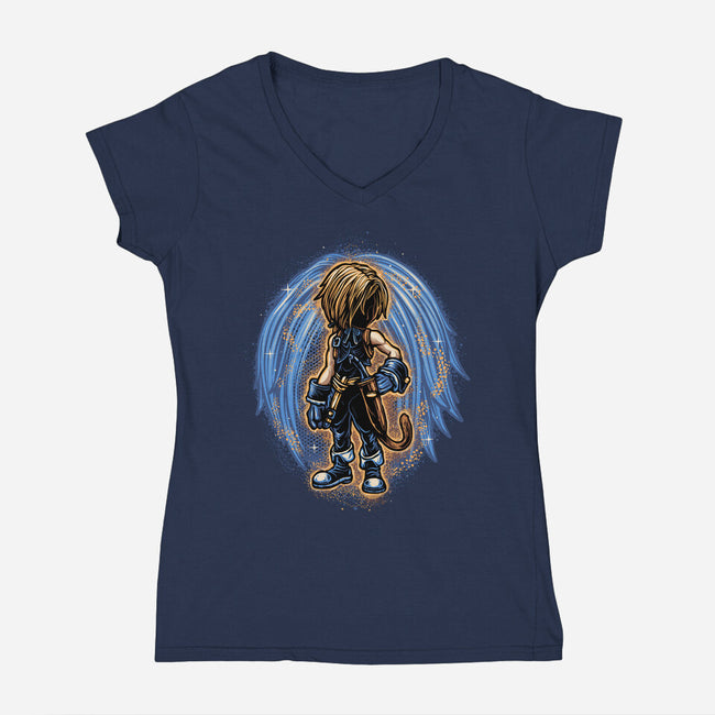 Quest Of The Fantastic Thief-Womens-V-Neck-Tee-glitchygorilla