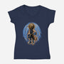 Quest Of The Fantastic Thief-Womens-V-Neck-Tee-glitchygorilla