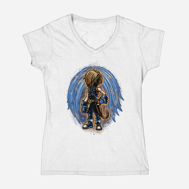 Quest Of The Fantastic Thief-Womens-V-Neck-Tee-glitchygorilla