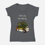 A Book A Day Keeps Reality Away-Womens-V-Neck-Tee-Mattania