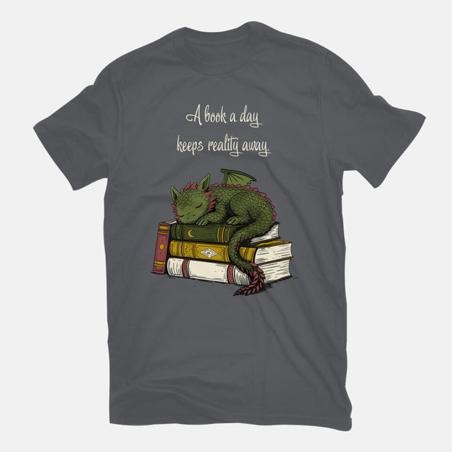 A Book A Day Keeps Reality Away-Mens-Basic-Tee-Mattania