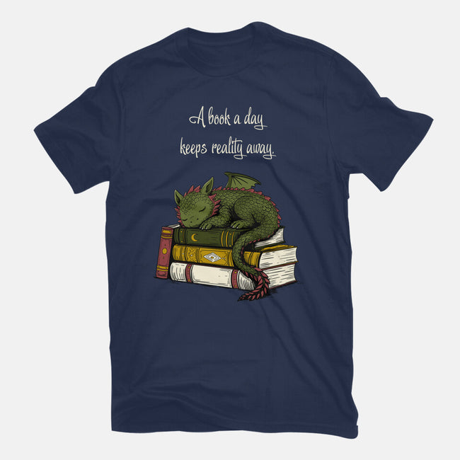 A Book A Day Keeps Reality Away-Youth-Basic-Tee-Mattania