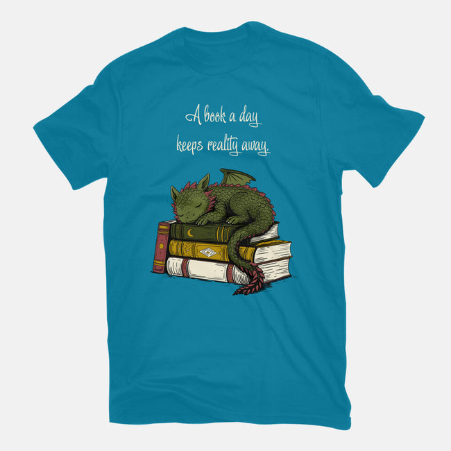 A Book A Day Keeps Reality Away-Womens-Fitted-Tee-Mattania
