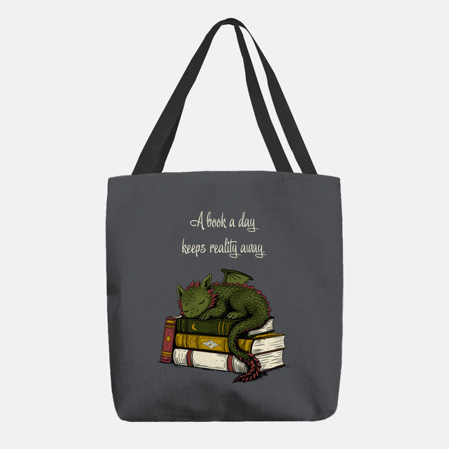 A Book A Day Keeps Reality Away-None-Basic Tote-Bag-Mattania