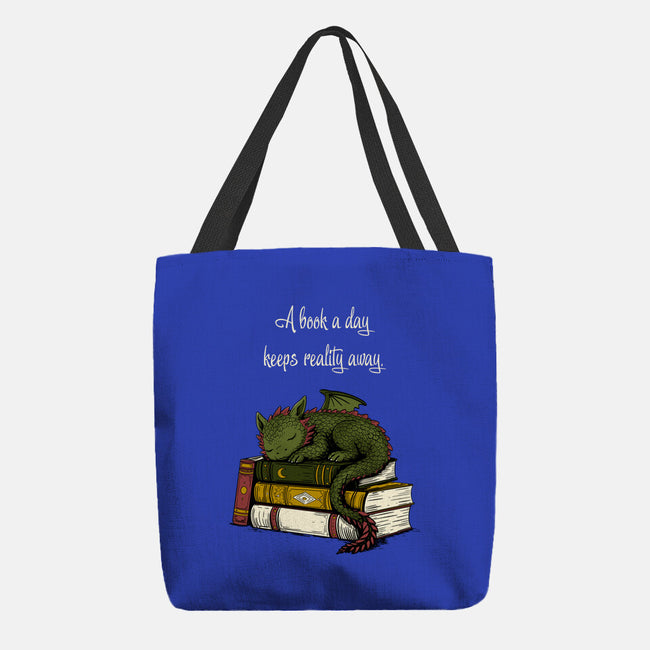 A Book A Day Keeps Reality Away-None-Basic Tote-Bag-Mattania