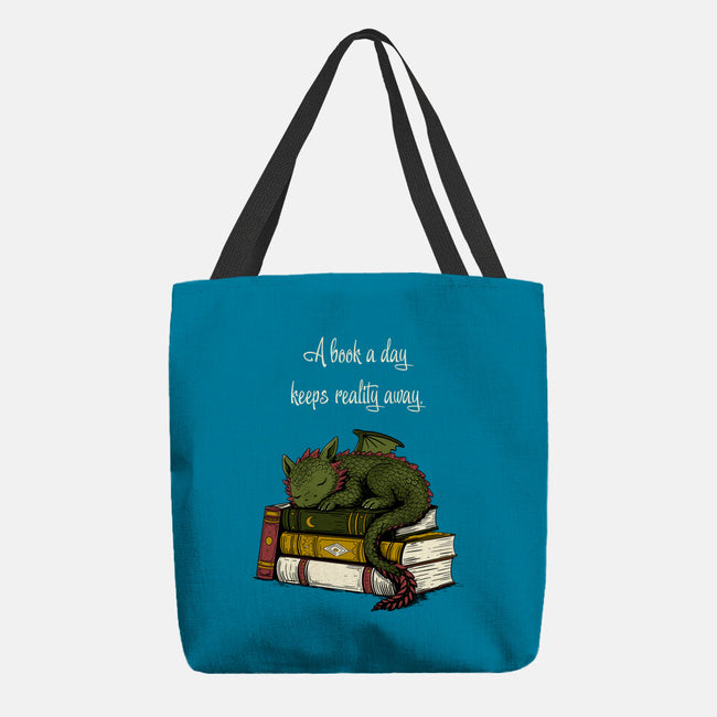 A Book A Day Keeps Reality Away-None-Basic Tote-Bag-Mattania