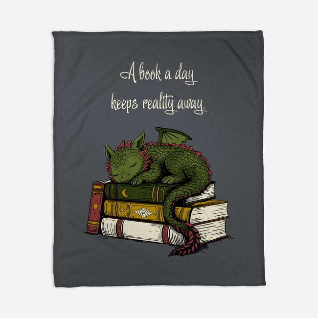 A Book A Day Keeps Reality Away-None-Fleece-Blanket-Mattania