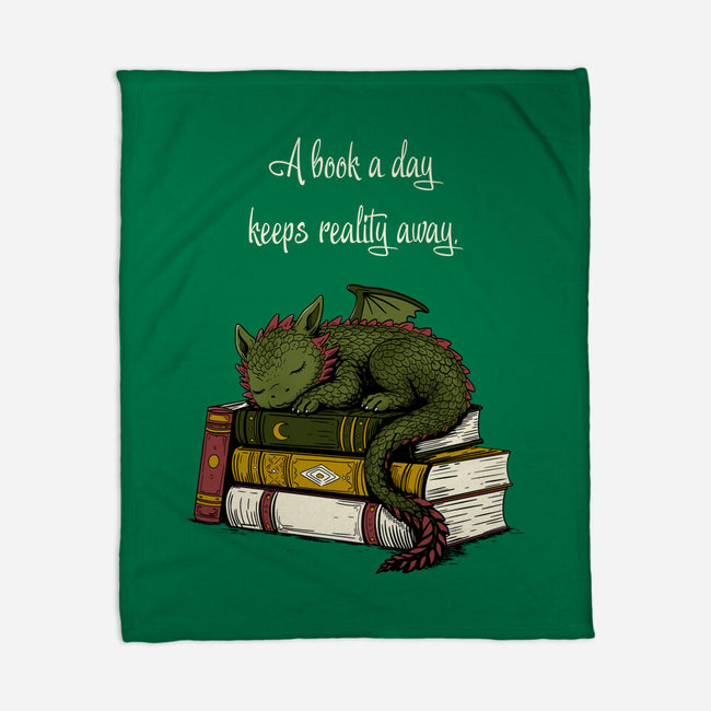 A Book A Day Keeps Reality Away-None-Fleece-Blanket-Mattania