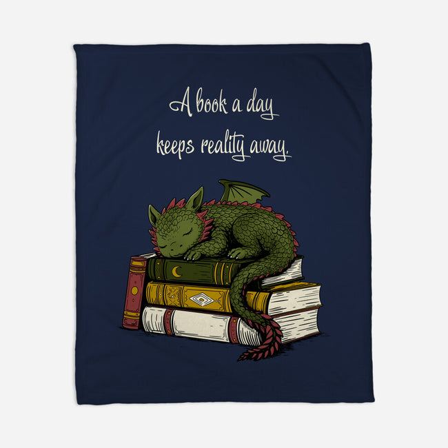 A Book A Day Keeps Reality Away-None-Fleece-Blanket-Mattania
