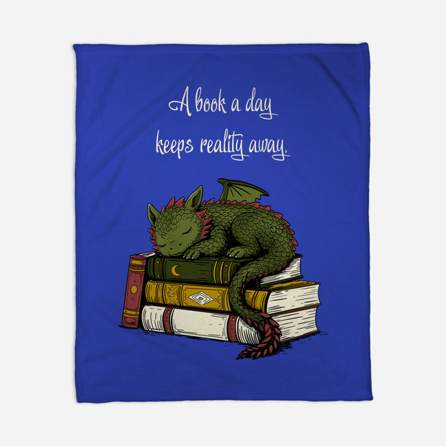 A Book A Day Keeps Reality Away-None-Fleece-Blanket-Mattania