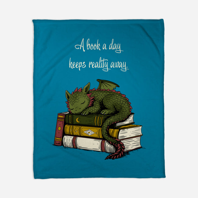 A Book A Day Keeps Reality Away-None-Fleece-Blanket-Mattania