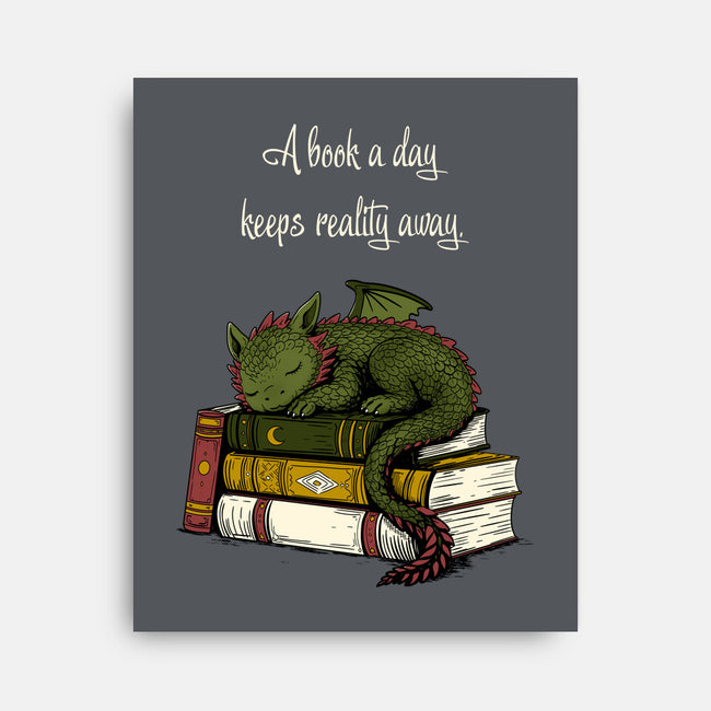 A Book A Day Keeps Reality Away-None-Stretched-Canvas-Mattania