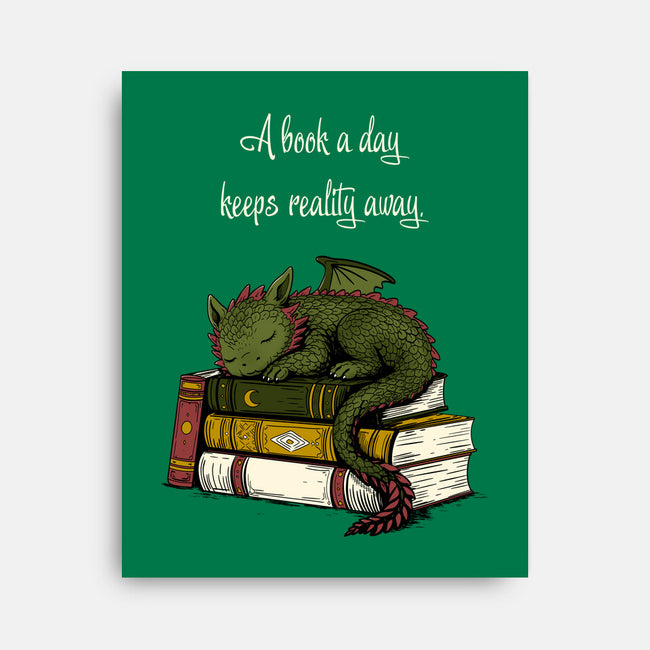 A Book A Day Keeps Reality Away-None-Stretched-Canvas-Mattania