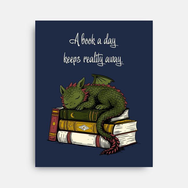 A Book A Day Keeps Reality Away-None-Stretched-Canvas-Mattania