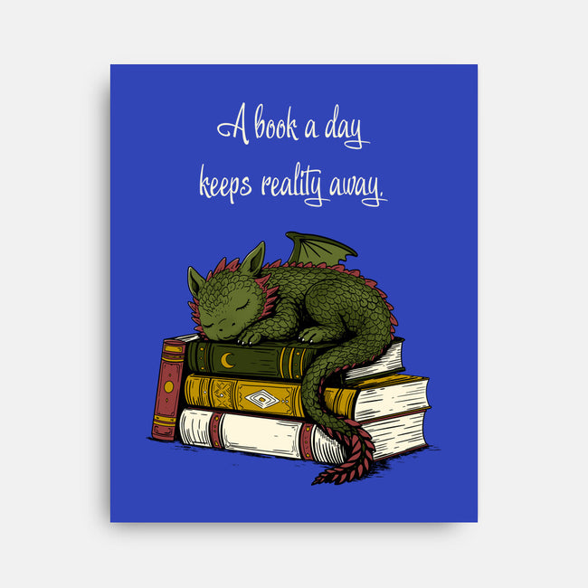 A Book A Day Keeps Reality Away-None-Stretched-Canvas-Mattania