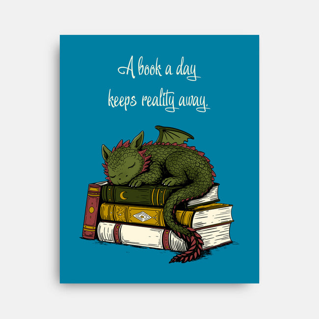 A Book A Day Keeps Reality Away-None-Stretched-Canvas-Mattania