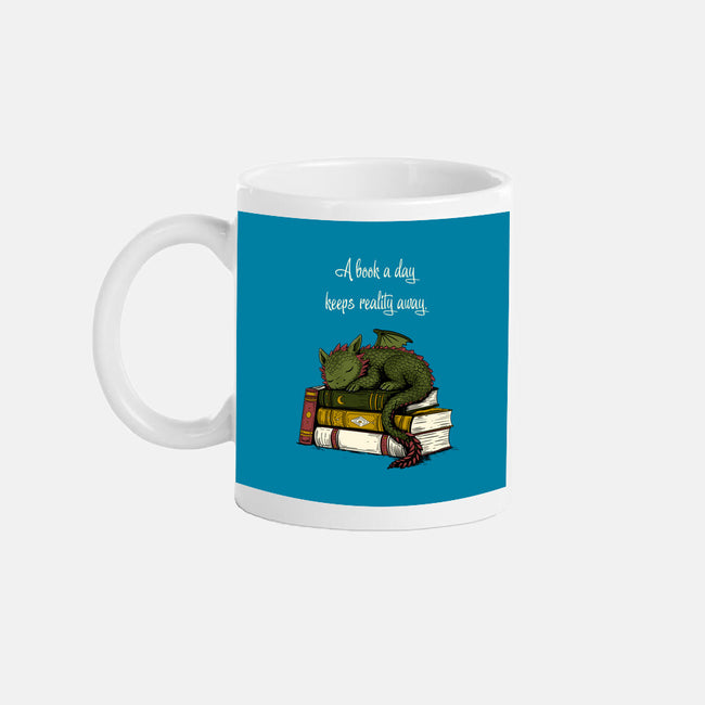 A Book A Day Keeps Reality Away-None-Mug-Drinkware-Mattania