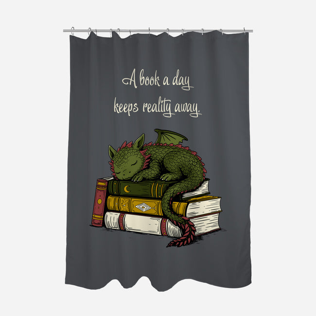 A Book A Day Keeps Reality Away-None-Polyester-Shower Curtain-Mattania